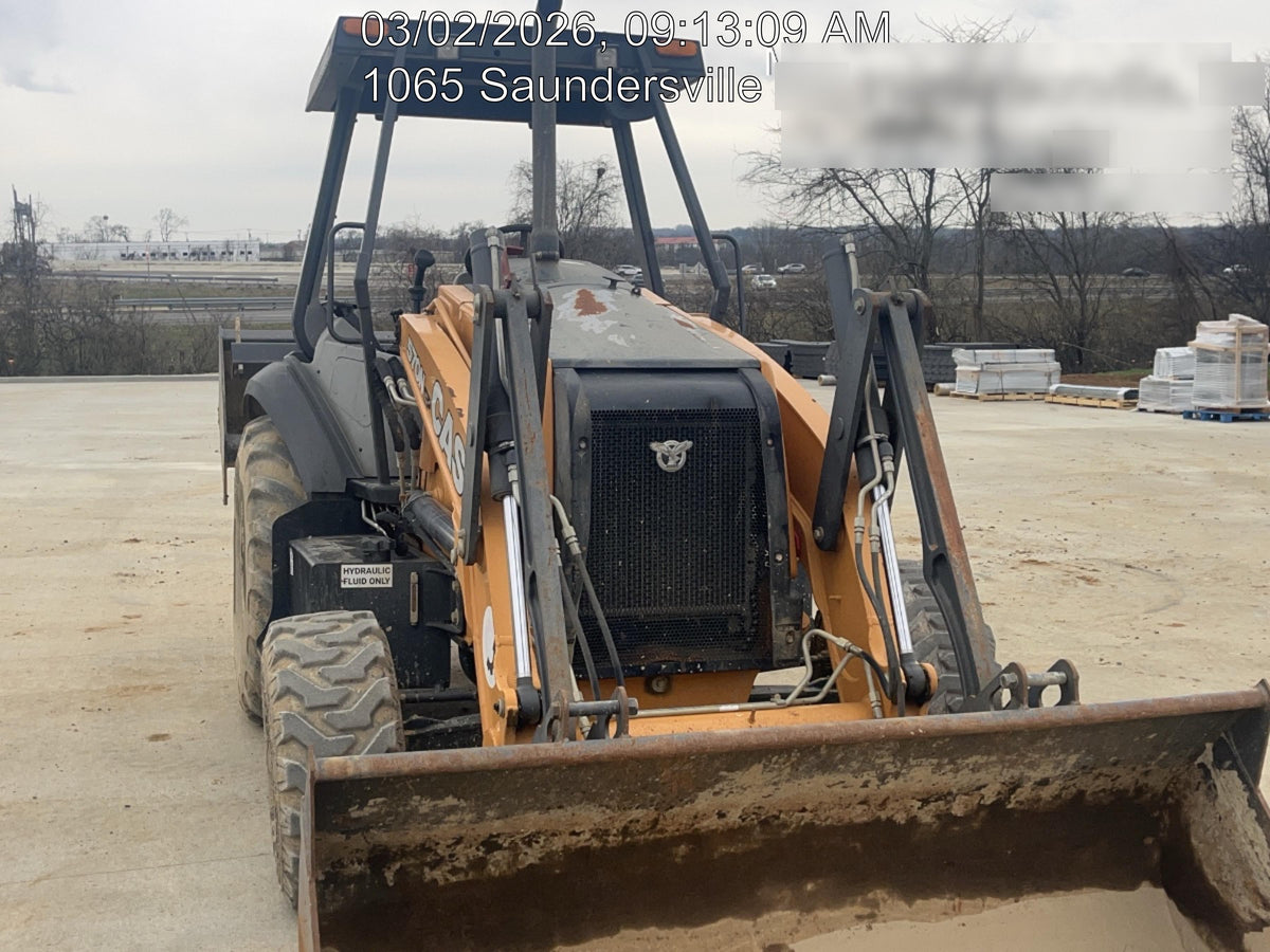 2019 Case 570N EP Canopy, 4WD, GP Front Bucket, Dual Tilt Cylinder, 84" Box Blade w/ Scarifier, Wheel Weights, Beacon