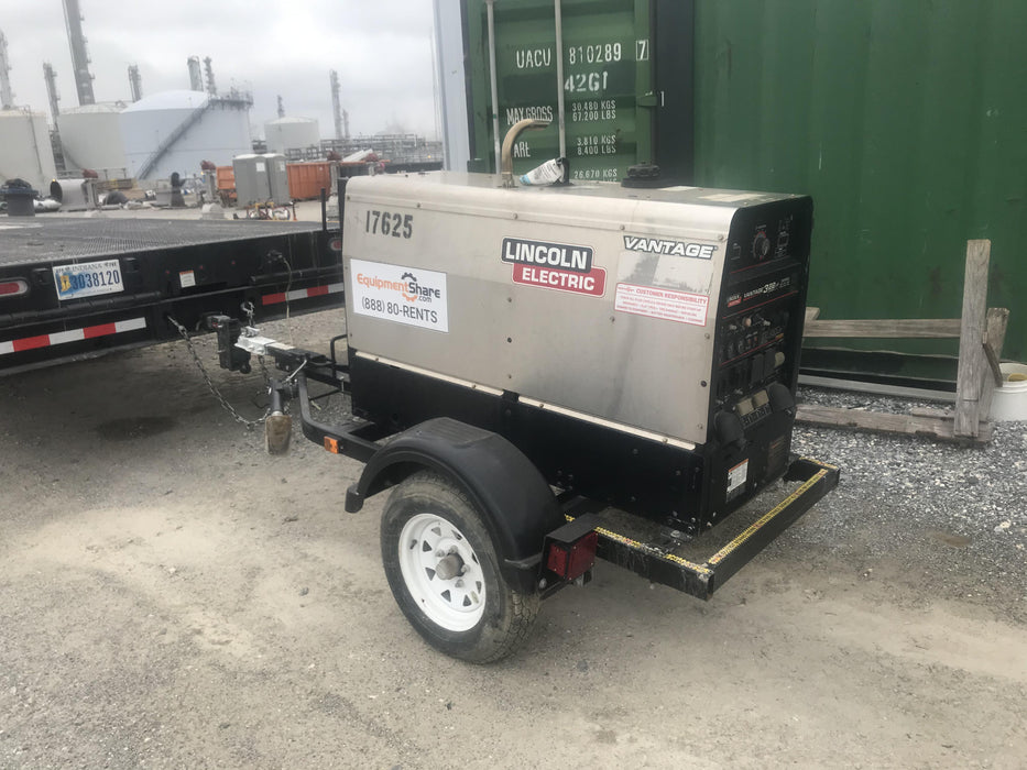 2018 Lincoln Electric Vantage 322 Lincoln Vantage 322 Welder Ready Pak 3 - Vantage 322, Trailer, Fender and light kit, Cable rack
