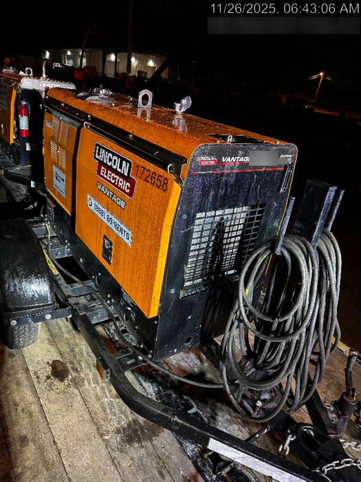 2021 Lincoln Electric Vantage 322 Vantage 322 Ready Pak 3 w/ Decals, ORANGE (includes trailer, cable rack, fender light kit) NO Telematics