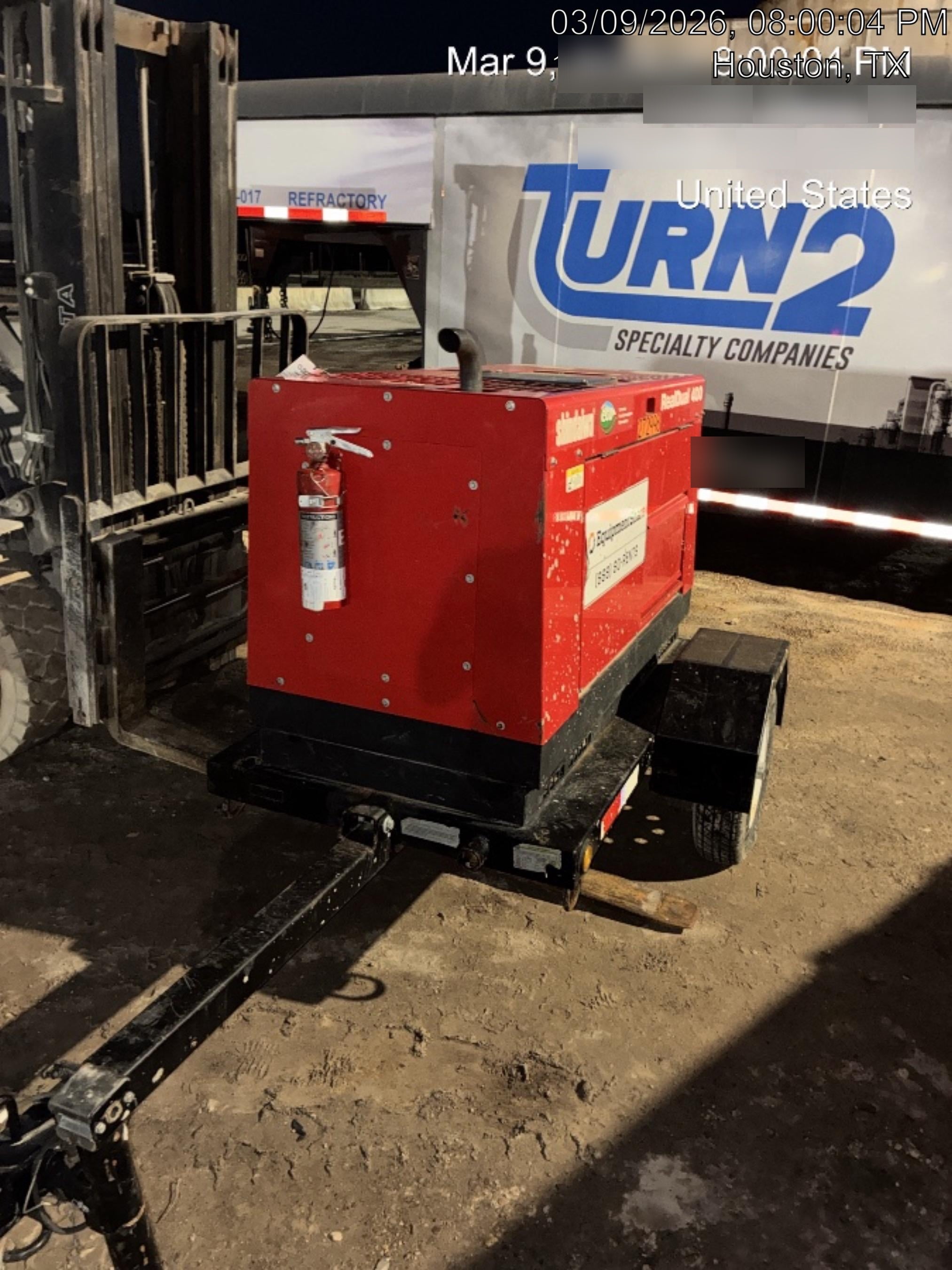 2022 Shindaiwa DGW400MDL Kubota D902 Engine, 23 HP, Dual Op Welder, Wire, Arc, Droop Stick, Tig, and CC Stick Functionality, Simulphase, 3 Phase and 1 Phase Gen Output, Single Axle NB Trlr, Slr Trckl Chrg 12V 12W, Fire Ext