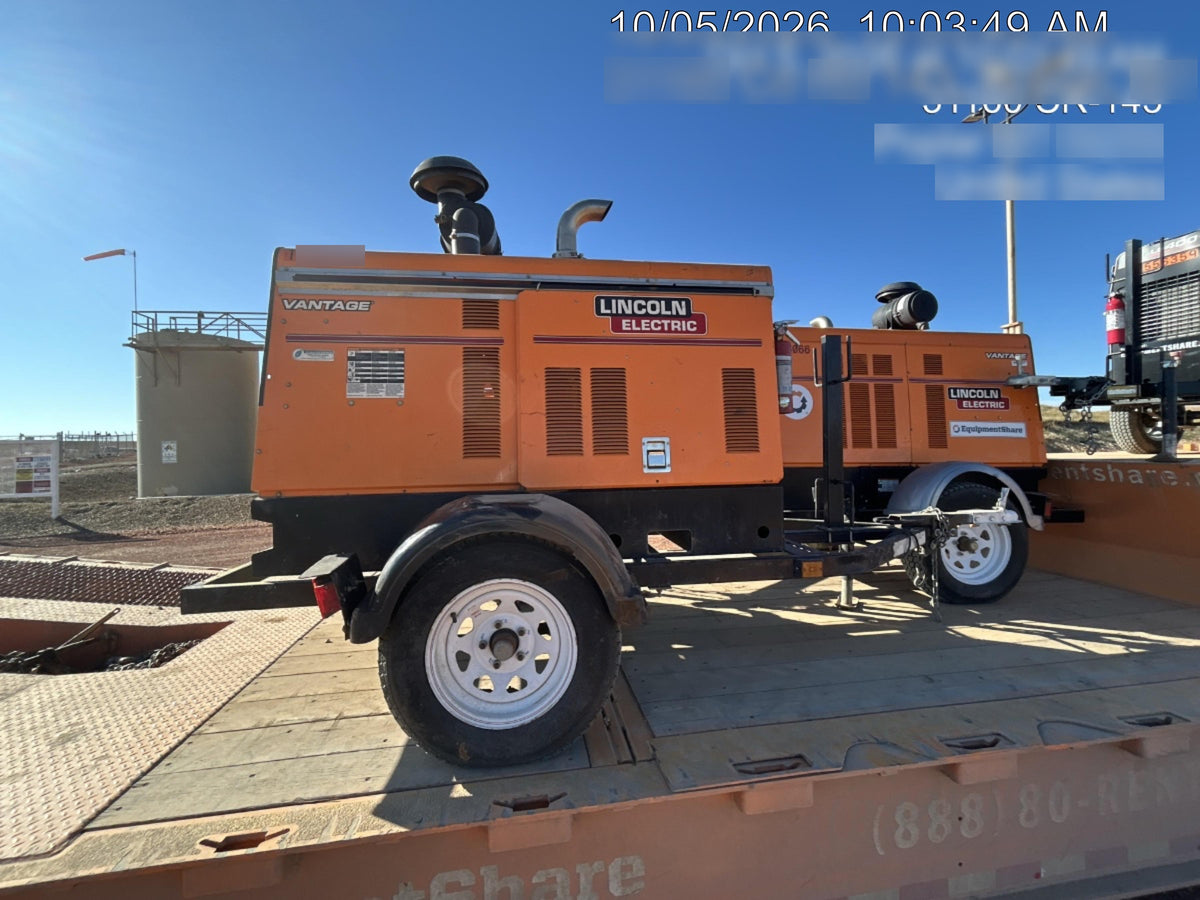 2021 Lincoln Electric Vantage 549X Ready Pak 3, ORANGE (includes trailer, cable rack, fender light kit)