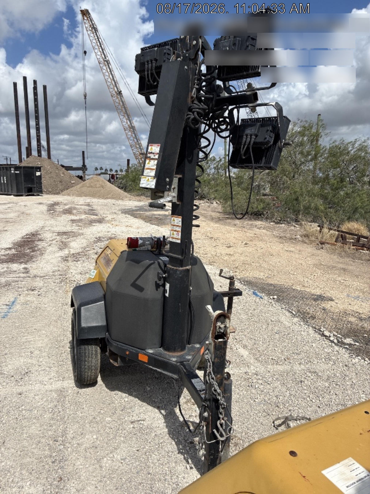 2022 Allmand NLV3GR (4) LED Light Fixture 350W, 23' Vertical Mast, 3kW Prime, Towable, Deep Sea L401, Leveling Jacks, Yanmar T4F 5.8hp