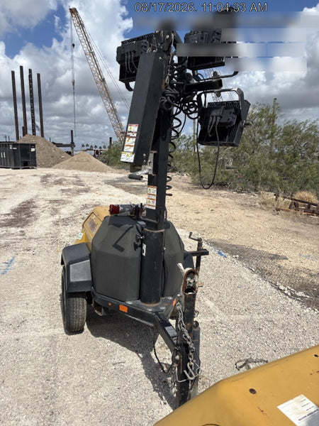 2022 Allmand NLV3GR (4) LED Light Fixture 350W, 23' Vertical Mast, 3kW Prime, Towable, Deep Sea L401, Leveling Jacks, Yanmar T4F 5.8hp