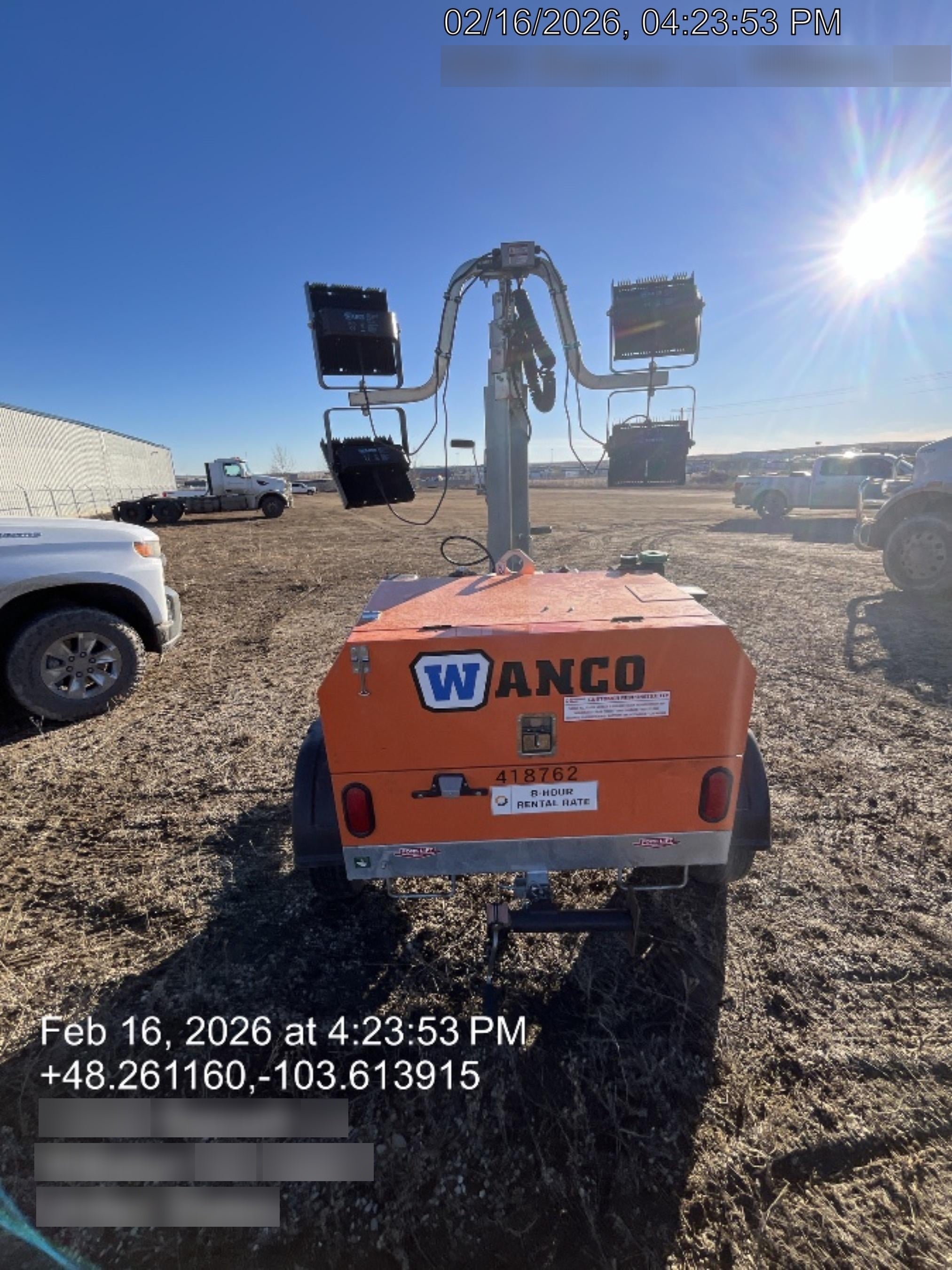 2024 Wanco WLTT-4MM4K Diesel, Deep Sea Controller, Shore Power Plug, Auto Start, (4) 350W LED Floodlights, 4kW Generator, 60 Gal Fuel Tank, 2" Ball, T3