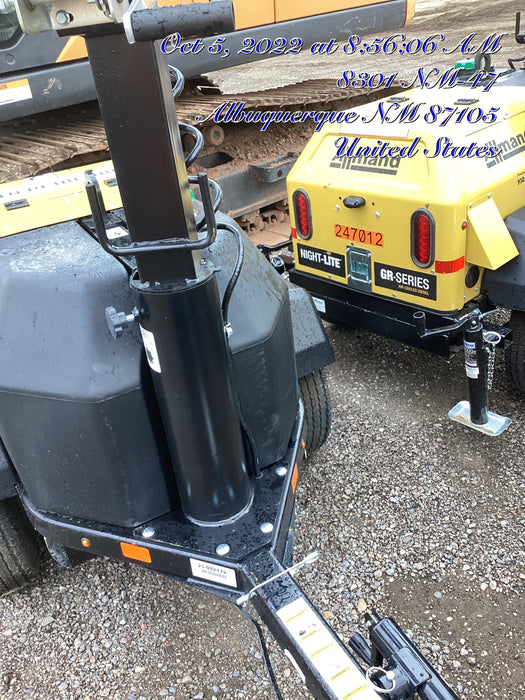 2022 Allmand NLV3GR (4) LED Light Fixture 350W, 23' Vertical Mast, 3kW Prime, Towable, ES Decals, T3