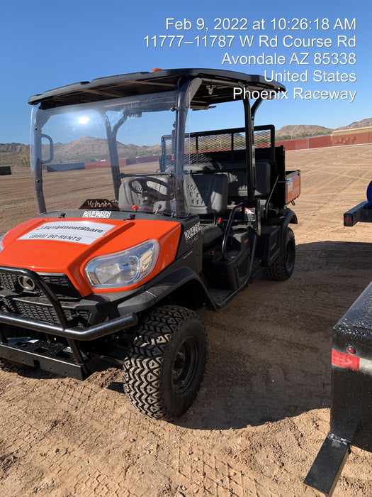 2022 Kubota RTV-X1140W-H Plastic Canopy, Windshield Acrylic Clear, LED Strobe Light, Wire Harness Kit, Back up Alarm