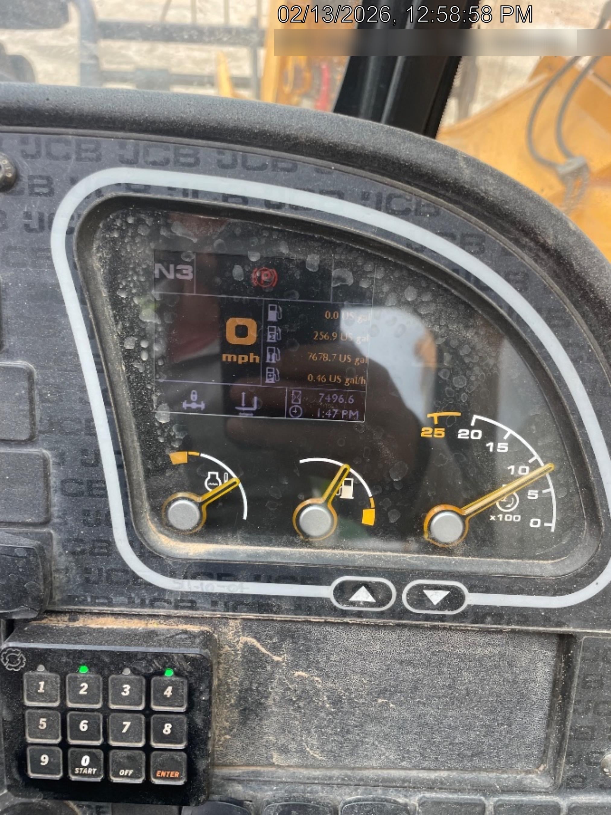 2019 JCB 509-42 JCB 509-42 Enclosed Cab, 74 HP, Solid Tires, Worklights, Beacon, Aux Hydraulics, Lifting Eye w/60" Carriage/60" Forks