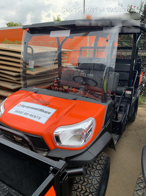 2021 Kubota RTV-X1140W-H Plastic Canopy, Windshield Acrylic Clear, LED Strobe Light, Wire Harness Kit, Back up Alarm