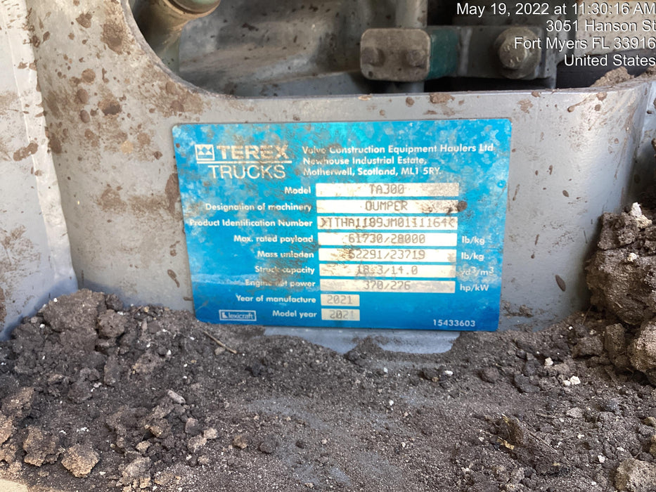 2021 TEREX TA300