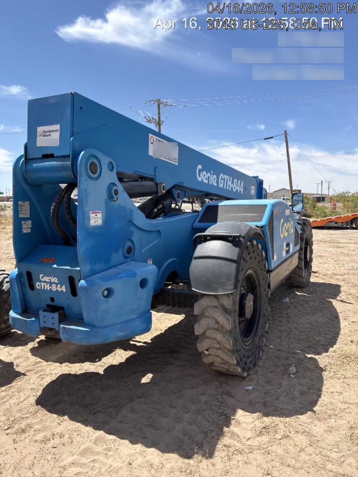 2017 Genie GTH-844 Genie GTH 844, Solid Tires, 60" carriage, Open ROPS - GTH08E-10892