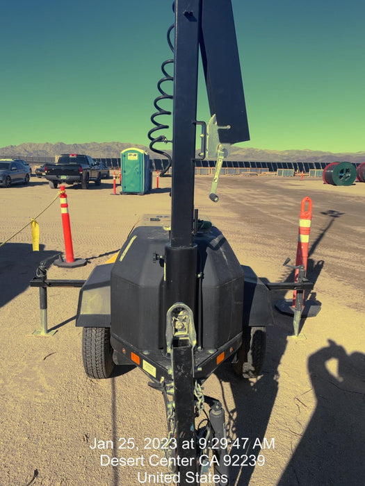 2021 Allmand NLV3GR (4) LED Light Fixture 350W, 23' Vertical Mast, 3kW Prime, Towable, Deep Sea L401, Leveling Jacks, Yanmar T4F 5.8hp