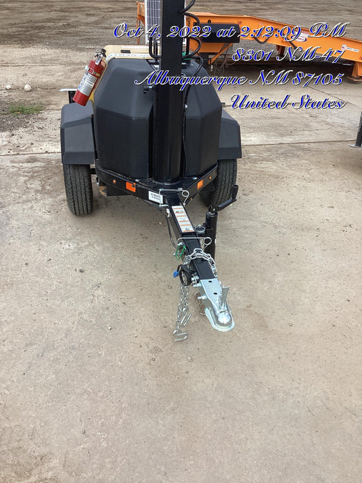 2022 Allmand NLV3GR (4) LED Light Fixture 350W, 23' Vertical Mast, 3kW Prime, Towable, ES Decals, T3