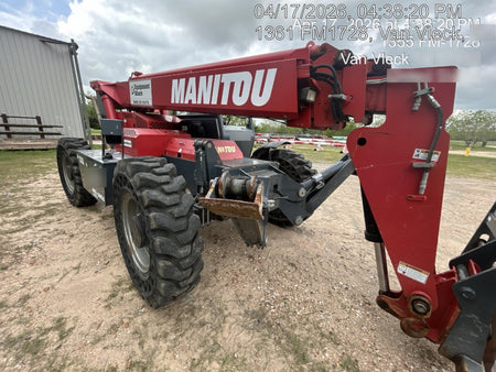 2018 Manitou MTA10055 Manitou MTA 10055 w/Cab/Heat/AC, Work Lights/Strobe, Aux Hyd, Solid Tires, Lift Hook, 66" Carriage, 60" Forks