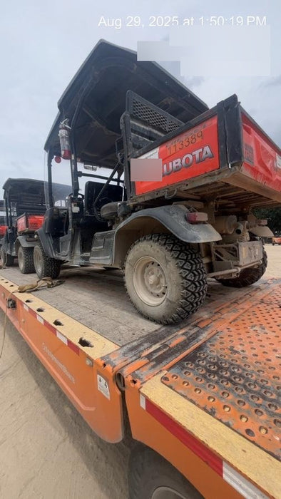 Kubota RTV-X1140W-H 4wd Utility Cart, 4 Seat, Diesel, LED Strobe, Windshield Tempered Glass, Plastic Canopy, Wire Harness Kit, Backup Alarm