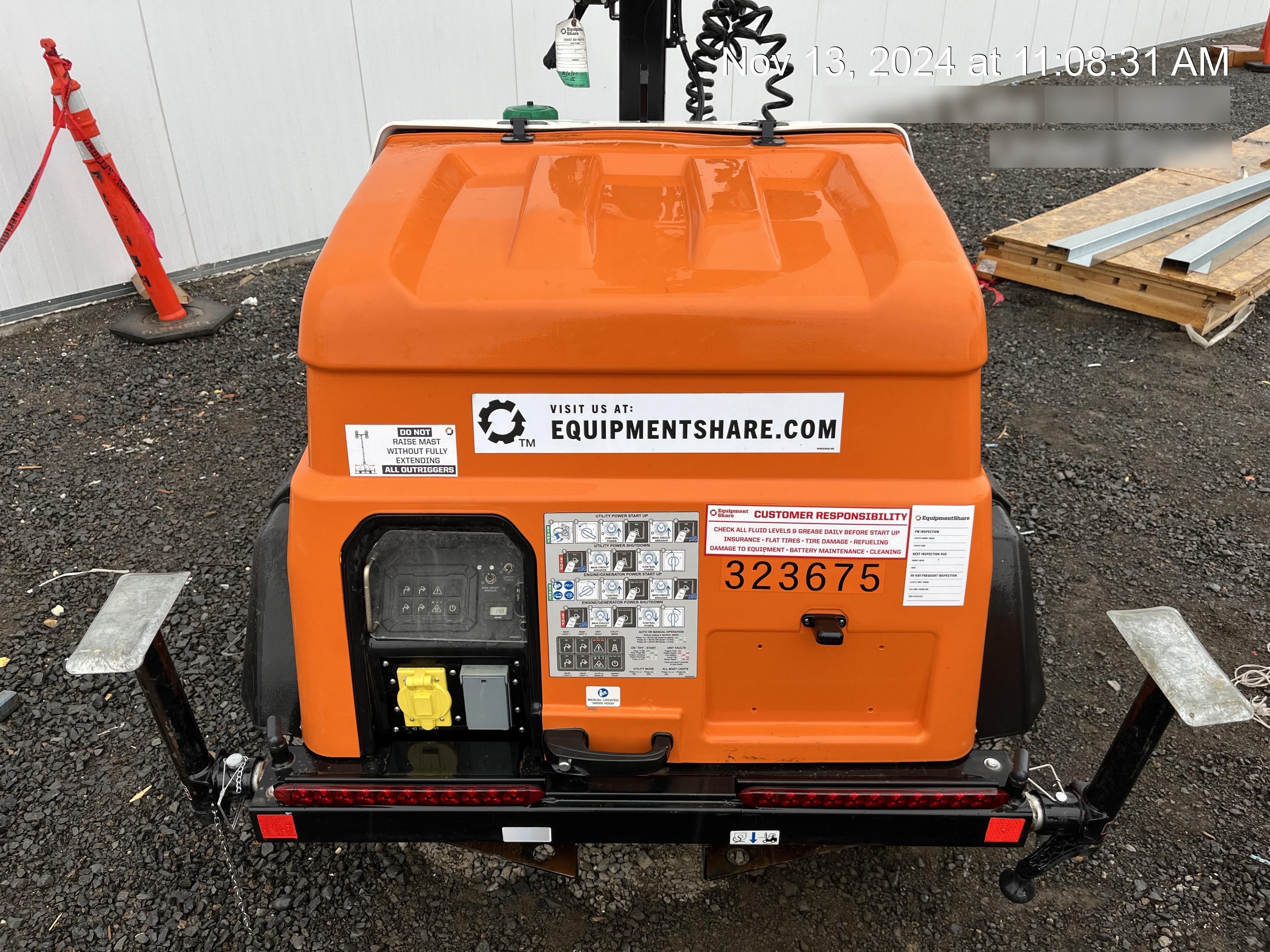2023 Generac MLT2 Diesel, Flex Switch 120V Input, Powerzone Controller, (4) 320W LED Lights, 4kW Generator, 39.9 Gal Fuel Tank, 2" Ball, T3