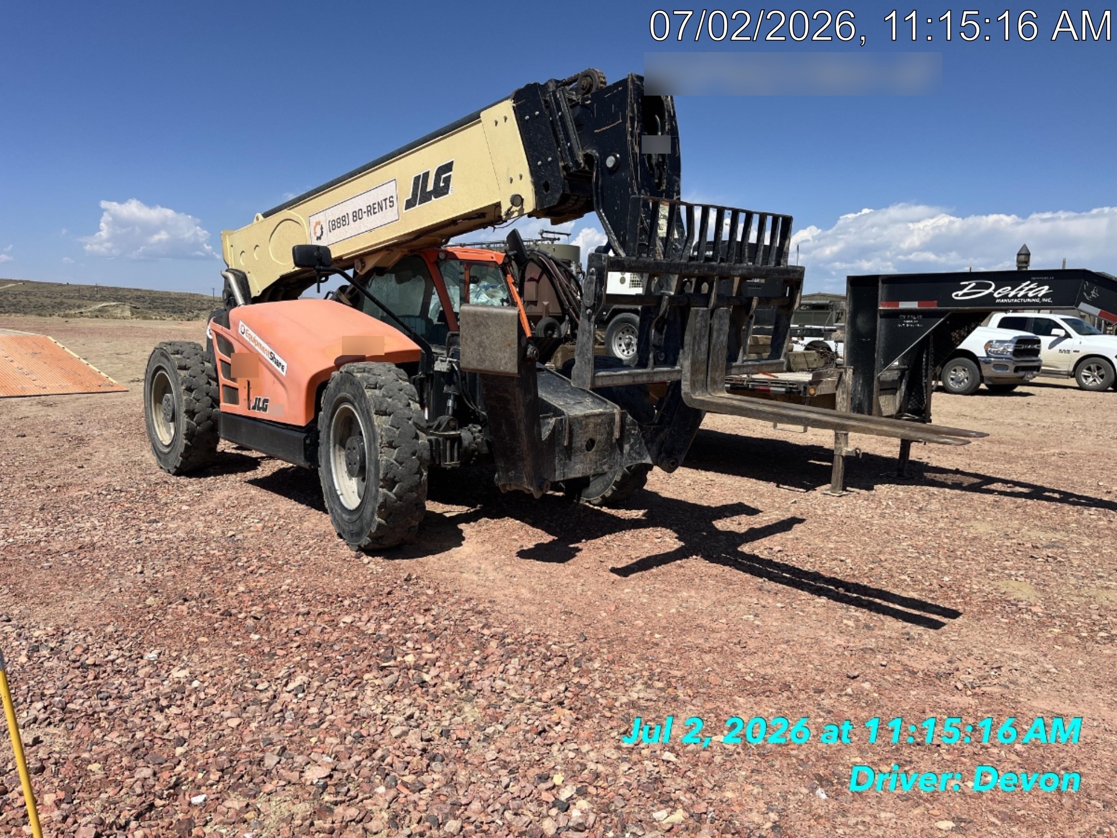 2019 JLG 1255 JLG 1255 T4F w/Full Cab, HVAC, Solid Tires, Work Lights/Beacon, 60" Carriage/Forks