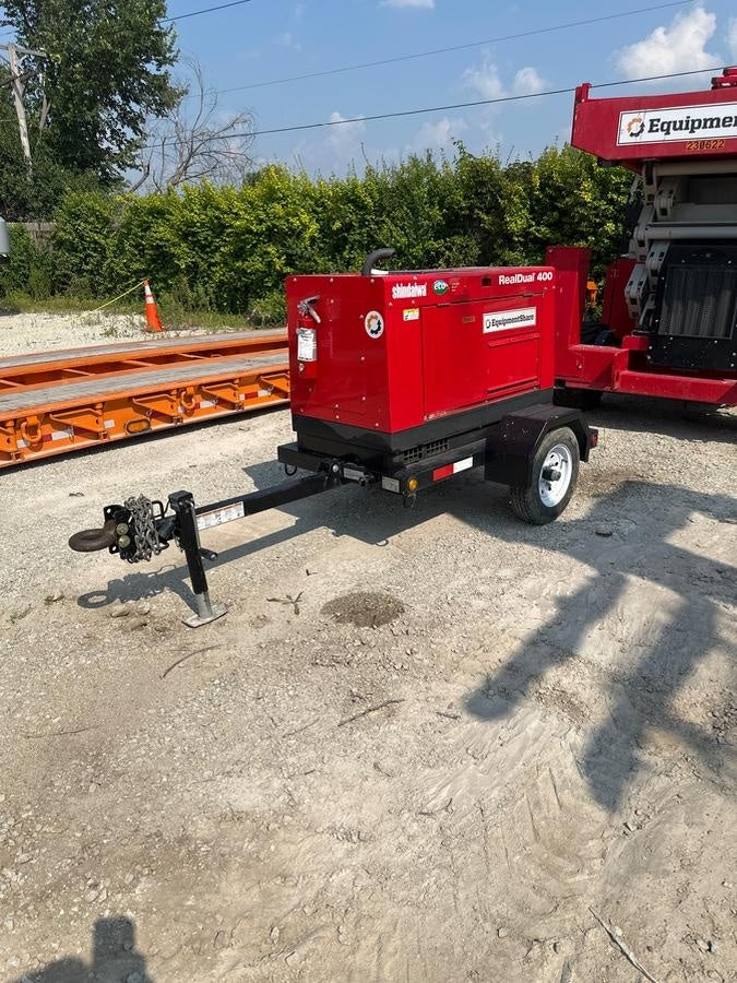 2023 Shindaiwa DGW400MDL Kubota D902 Engine, 23 HP, Dual Op Welder, Wire, Arc, Droop Stick, Tig, and CC Stick Functionality, Simulphase, 3 Phase and 1 Phase Gen Output, Single Axle NB Trlr, Slr Trckl Chrg 12V 12W, Fire Ext