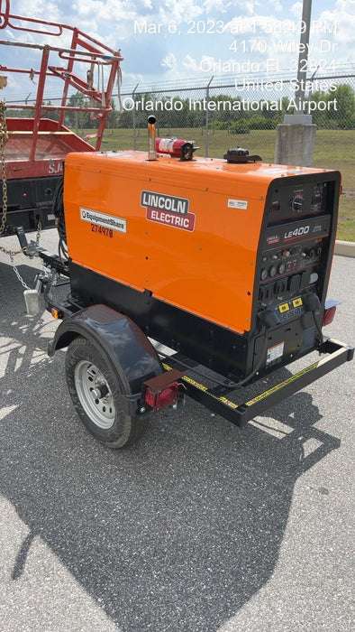 2022 Lincoln Electric LE400 Kubota V1505, Trlr, Cable Rack, Light Kit, ES Decals, T3