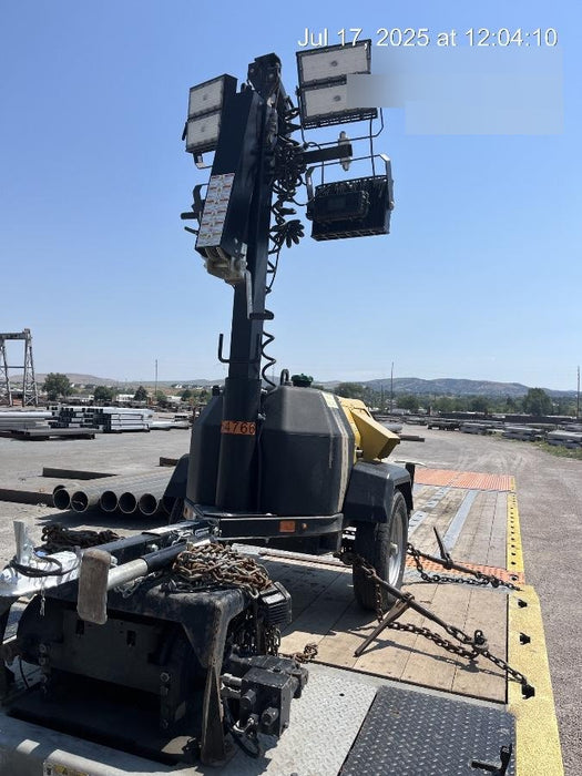 2022 Allmand NLV3GR (4) LED Light Fixture 350W, 23' Vertical Mast, 3kW Prime, Towable, ES Decals, T3