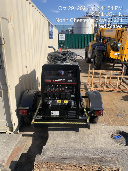 2024 Lincoln Electric LE400 Kubota V1505, Trlr, Cable Rack, Light Kit, ES Decals, T3