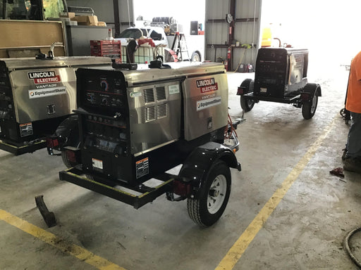 2019 Lincoln Electric Vantage 322 Ready-Pak 3, Two Wheel Trailer, Fender and Light Kit, Cable Rack
