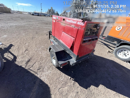 2022 Shindaiwa DGW400MDL Kubota D902 Engine, 23 HP, Dual Op Welder, Wire, Arc, Droop Stick, Tig, and CC Stick Functionality, Simulphase, 3 Phase and 1 Phase Gen Output, Single Axle NB Trlr, Slr Trckl Chrg 12V 12W, Fire Ext