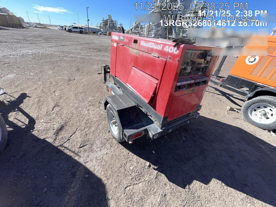 2022 Shindaiwa DGW400MDL Kubota D902 Engine, 23 HP, Dual Op Welder, Wire, Arc, Droop Stick, Tig, and CC Stick Functionality, Simulphase, 3 Phase and 1 Phase Gen Output, Single Axle NB Trlr, Slr Trckl Chrg 12V 12W, Fire Ext