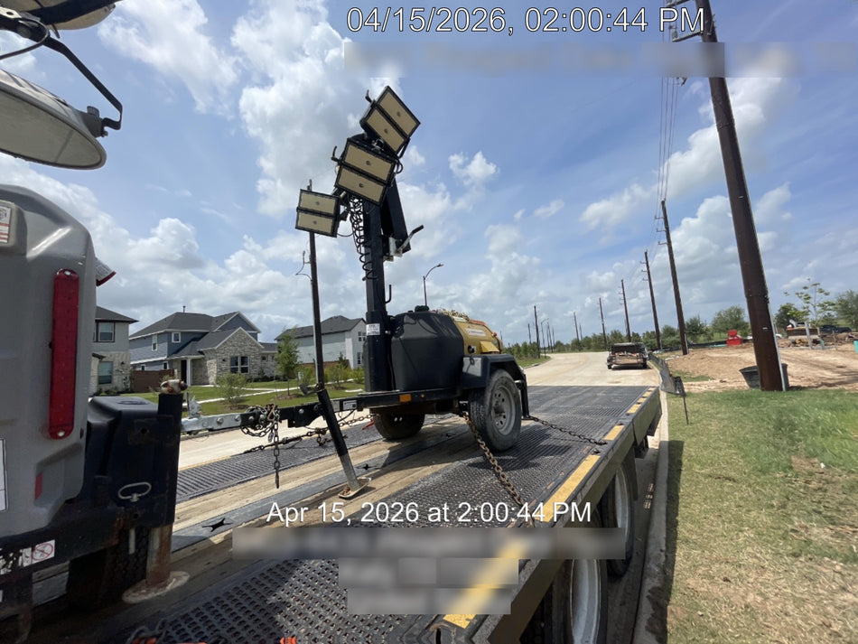 2022 Allmand NLV3GR (4) LED Light Fixture 350W, 23' Vertical Mast, 3kW Prime, Towable, Deep Sea L401, Leveling Jacks, Yanmar T4F 5.8hp