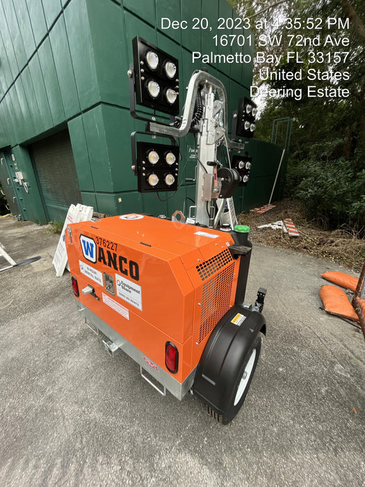 2023 Wanco WLTT-4MM4K Diesel, Deep Sea Controller, Shore Power Plug, Auto Start, (4) 350W LED Floodlights, 4kW Generator, 60 Gal Fuel Tank, 2" Ball, T3