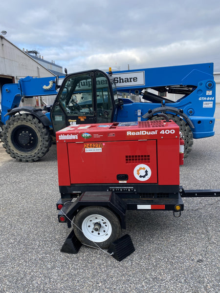 2022 Shindaiwa DGW400MDL Kubota D902 Engine, 23 HP, Dual Op Welder, Wire, Arc, Droop Stick, Tig, and CC Stick Functionality, Simulphase, 3 Phase and 1 Phase Gen Output, Single Axle NB Trlr, Slr Trckl Chrg 12V 12W, Fire Ext