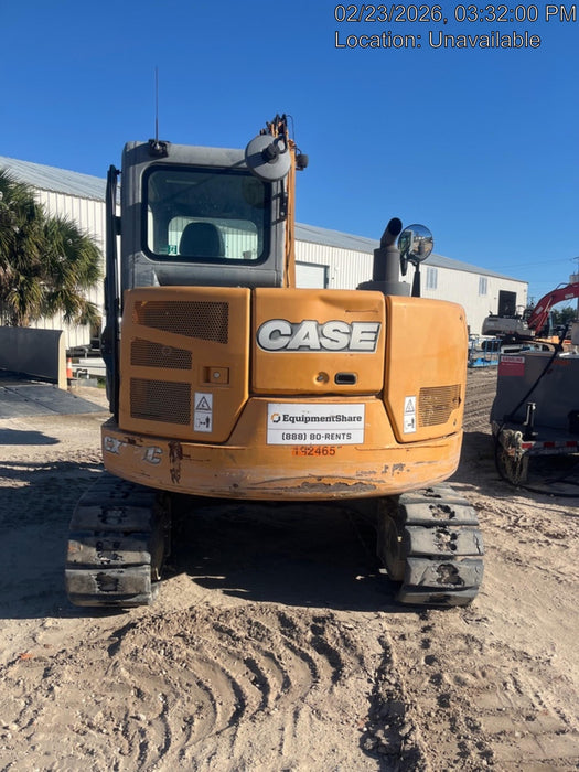 2015 Case CX80C CLOSED CAB, A/C, RUBBER TRACKS PADS, 7'-2" ARM