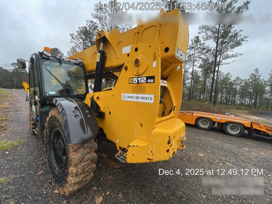 2019 JCB 512-56 109 HP w/CAB/HVAC, Beacon, Aux Hydraulics, Worklights, Solid Tires