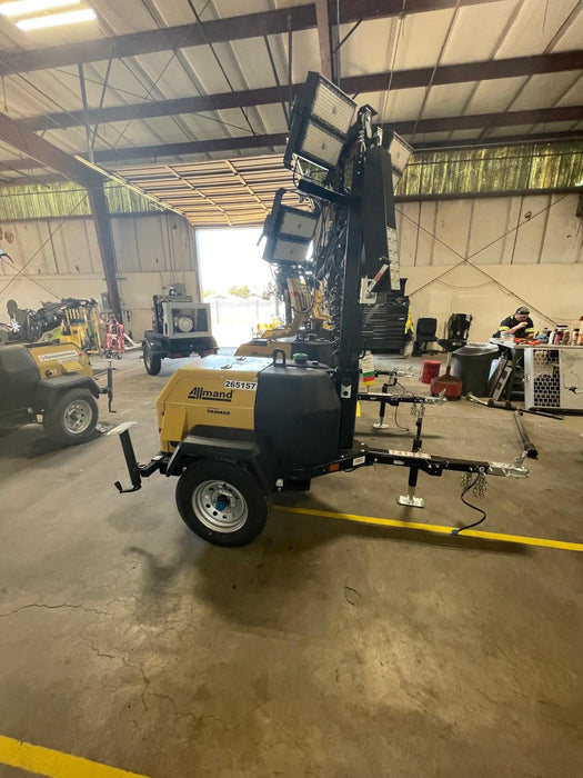 2022 Allmand NLV3GR (4) LED Light Fixture 350W, 23' Vertical Mast, 3kW Prime, Towable, ES Decals, T3