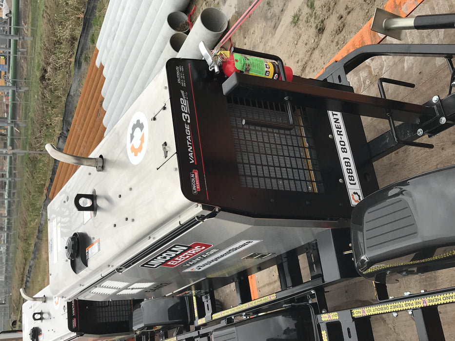 2019 Lincoln Electric Vantage 322 Welder Ready-Pak 3, Two wheel trailer, Fender and Light kit, Cable Rack