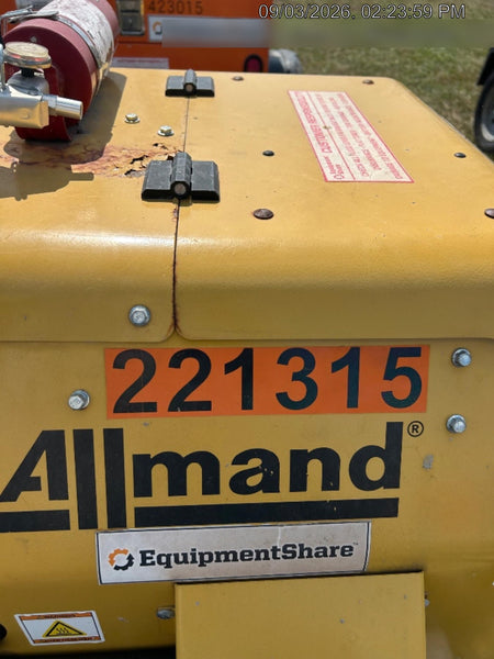 2022 Allmand NLV3GR (4) LED Light Fixture 350W, 23' Vertical Mast, 3kW Prime, Towable, Deep Sea L401, Leveling Jacks, Yanmar T4F 5.8hp
