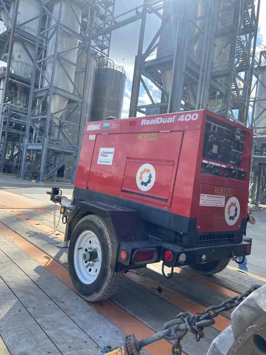 2022 Shindaiwa DGW400MDL Kubota D902 Engine, 23 HP, Dual Op Welder, Wire, Arc, Droop Stick, Tig, and CC Stick Functionality, Simulphase, 3 Phase and 1 Phase Gen Output, Single Axle NB Trlr, Slr Trckl Chrg 12V 12W, Fire Ext