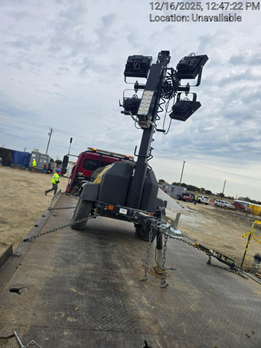 2022 Allmand NLV3GR (4) LED Light Fixture 350W, 23' Vertical Mast, 3kW Prime, Towable, ES Decals, T3