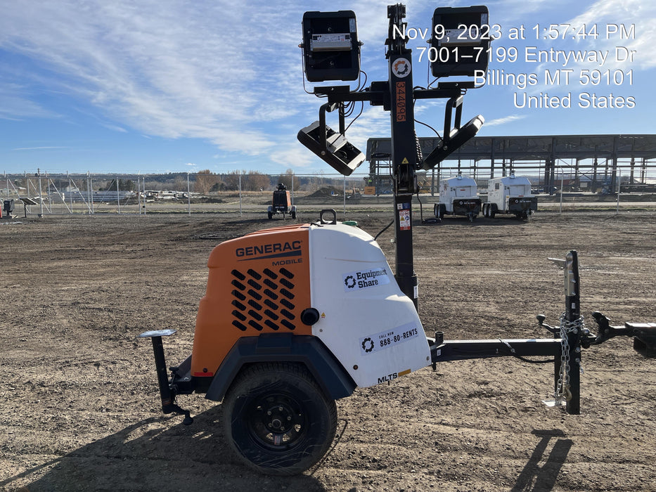 2023 Generac MLT2 Diesel, Flex Switch 120V Input, Powerzone Controller, (4) 320W LED Lights, 4kW Generator, 39.9 Gal Fuel Tank, 2" Ball, T3