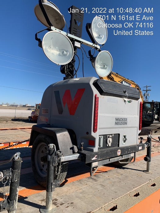 2019 Wacker Neuson LTV6L-MH Wacker Neuson LTV6L Mobile Light Tower w/Fuel Level Sensor Installed