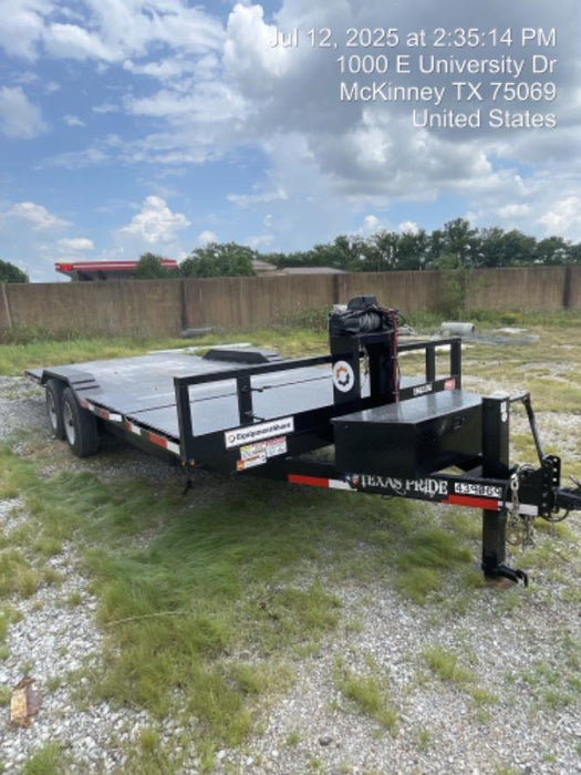 2024 TEXAS PRIDE TRAILERS 21' Lowboy Gravity Tilt Bed 14K Bumper Pull Trailer