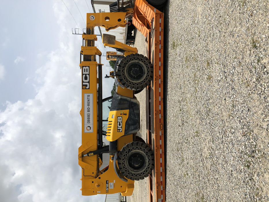 2019 JCB 512-56 Canopy, 74 HP, Solid Tires, STD Worklight, Beacon, Aux Hydraulics, Lifting Eye, Back up Alarm 66" Carriage, 60" Forks