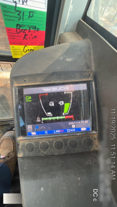 2019 Takeuchi TB290 Cab/Heat/AC Rubber tracks, Dozer blade, Travel alarm, Auxiliary hydraulics w/Manual QC, Hydraulic thumb, 18", 24", and 36" Buckets