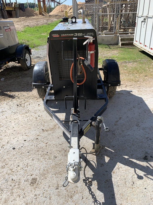 2019 Lincoln Electric Vantage 322 Welder Ready-Pak 3, Two wheel trailer, Fender and Light kit, Cable Rack
