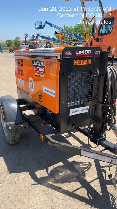 2022 Lincoln Electric LE400 Kubota V1505, Trlr, Cable Rack, Light Kit, ES Decals, T3