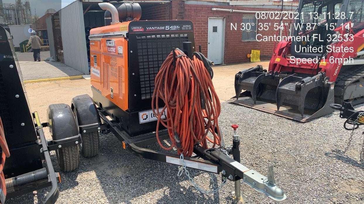 2021 Lincoln Electric Vantage 549X Ready Pak 3, ORANGE (includes trailer, cable rack, fender light kit)