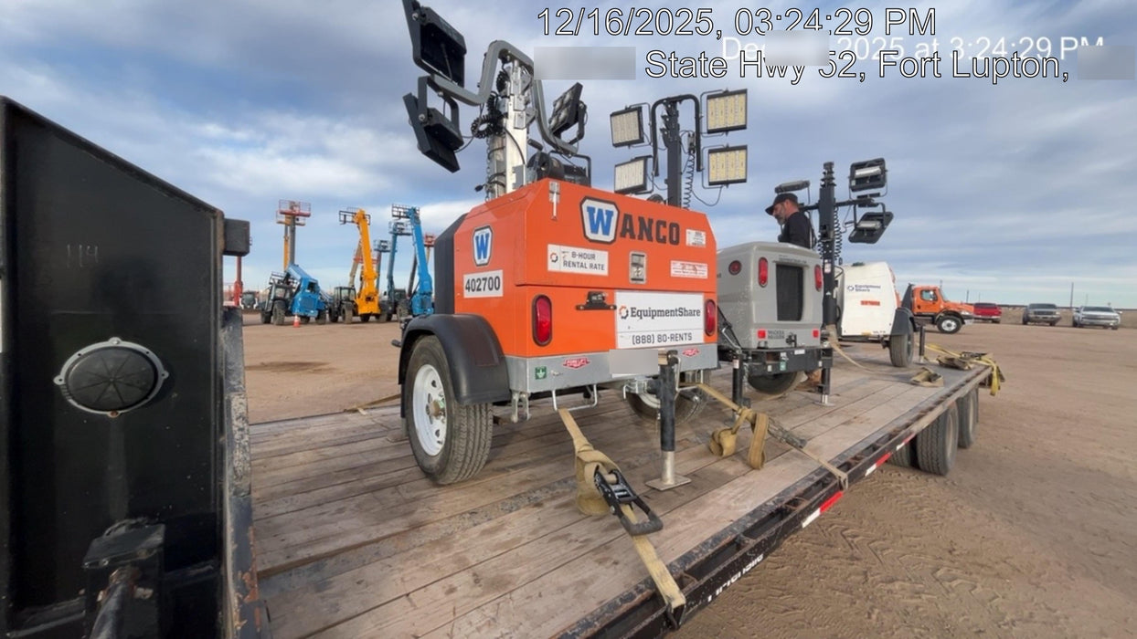 2024 Wanco WLTT-4MM4K Diesel, Deep Sea Controller, Shore Power Plug, Auto Start, (4) 350W LED Floodlights, 4kW Generator, 60 Gal Fuel Tank, 2" Ball, T3