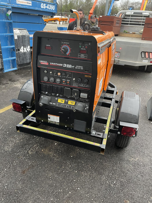 2021 Lincoln Electric Vantage 322 Vantage 322 Ready Pak 3 w/ Decals, ORANGE (includes trailer, cable rack, fender light kit) NO Telematics