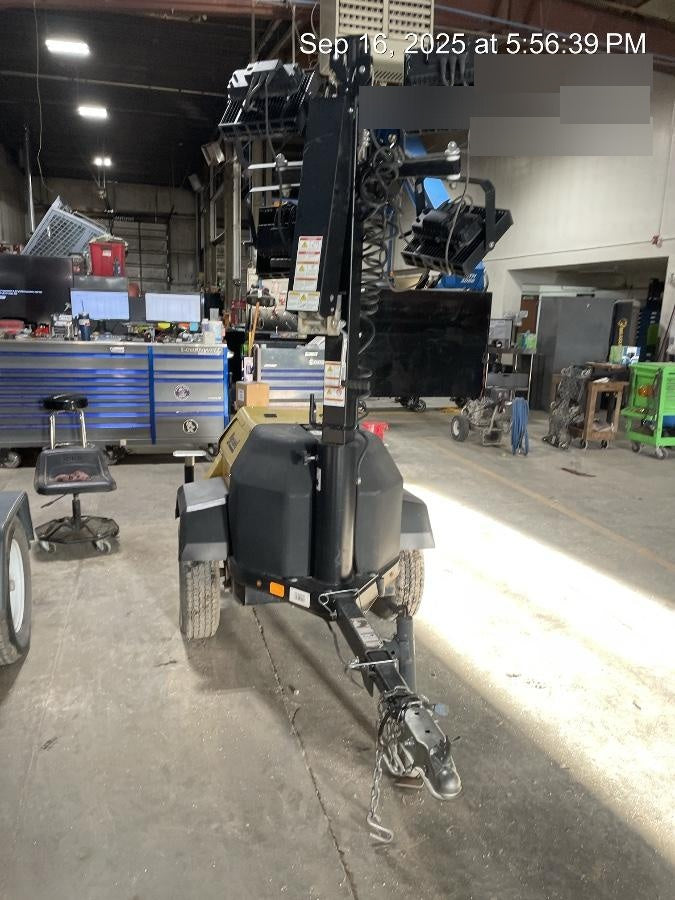 2020 Allmand NLV3GR (4) LED Light Fixture 350W, 23' Vertical Mast, 3kW Prime, Towable, Deep Sea L401, Leveling Jacks, Yanmar T4F 5.8hp