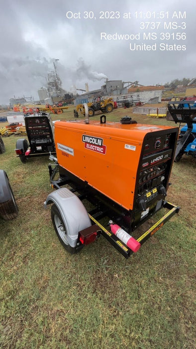 2022 Lincoln Electric LE400 Kubota V1505, Trlr, Cable Rack, Light Kit, ES Decals, T3