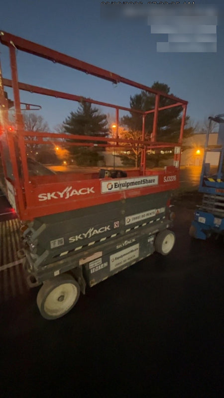 2020 Skyjack SJIII-3226 Solid NM Tires, Half height spring hinged entry gate, Dual Beacons